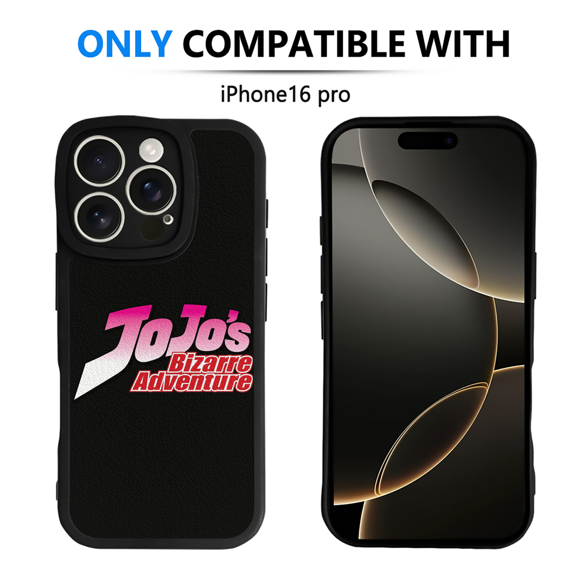（画像用） ジョジョの奇妙な冒険 JoJo's Bizarre Adventure 【iPhone 16シリーズ対応】シリコンスマホケース（レザー調） 材質：シリコン
